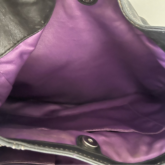 Coach Black Madison Maggie Leather Shoulder Bag with Silver Hardware - Picture 11 of 11